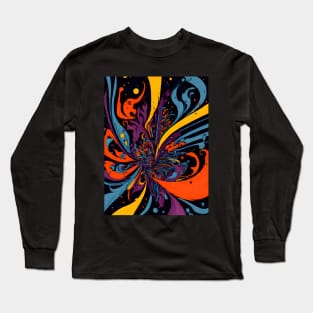 Abstract Colorful Explosion Long Sleeve T-Shirt